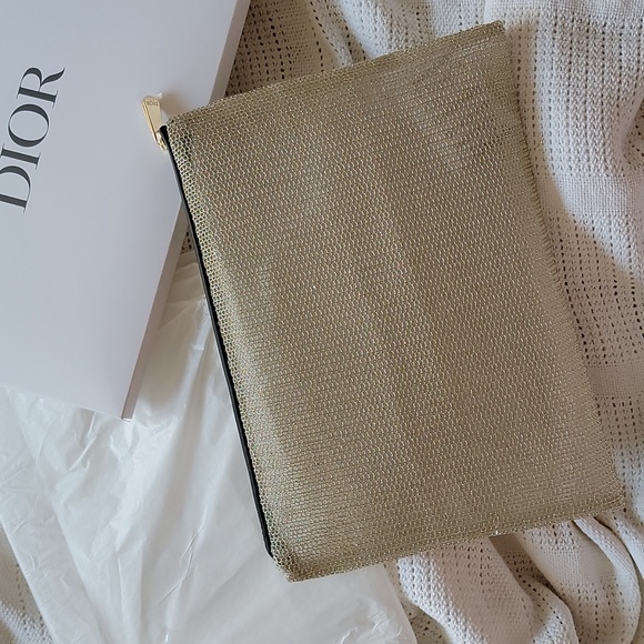 Dior J'adore Gold Makeup Bag Organizer Mesh Trousse Pouch - Picture 7 of 7